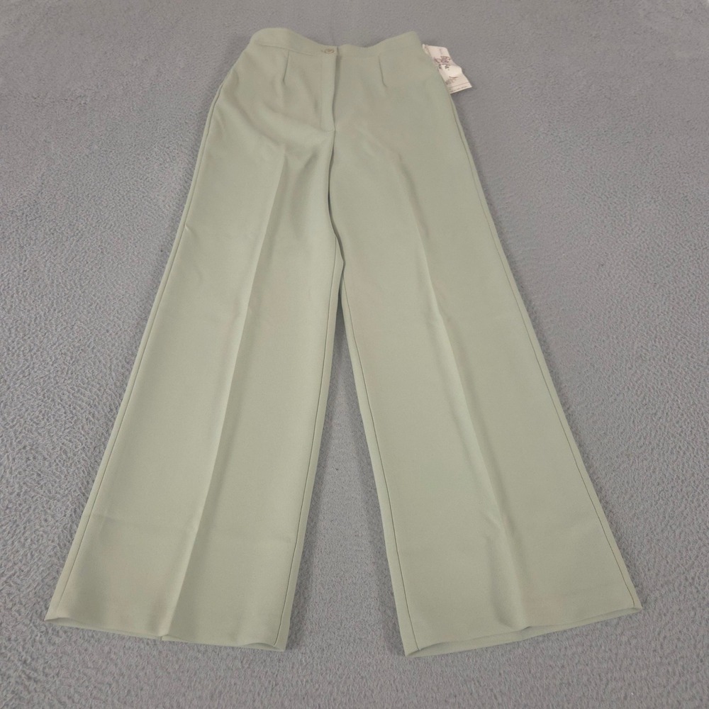 VINTAGE Sears Pants Womens 14 Sage That Fit Wide Leg Suraline Plus Pleat 70s NEW